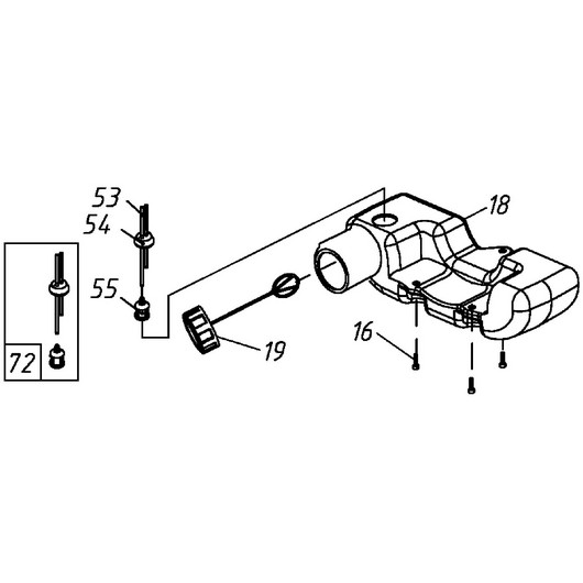 Топливный бак и фильтр Champion DR230